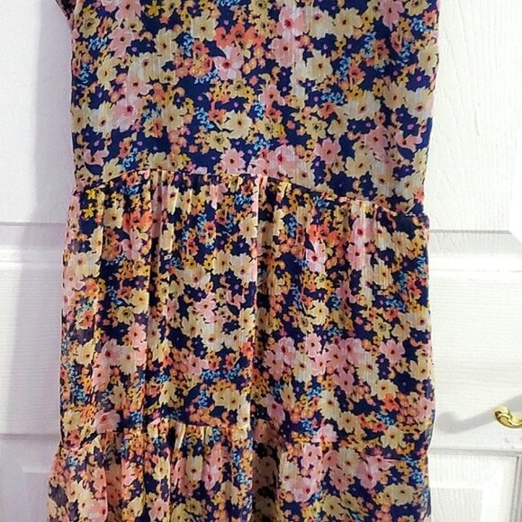 Rachel Zoe Boho Floral Smocking Tiered Layered Spring Maxi Dress - Picture 3 of 12